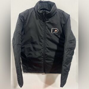 NWT Level Wear Men's Black NHL Philadelphia Flyers Winter Down Jacket Size Small